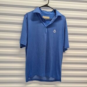 Golfcore Preppy Donald Ross Blue Polo Shirt Men's XL Country Club Golf‎
